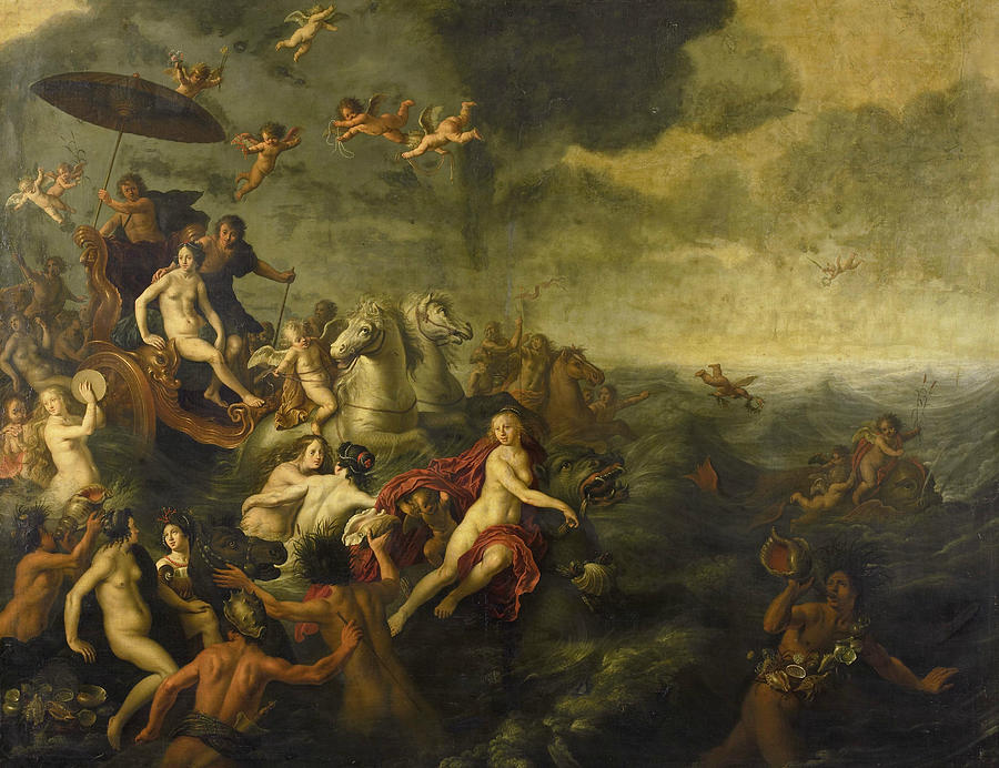 The Triumph of Acis and Galatea Painting by Adriaen van Nieulandt - Pixels