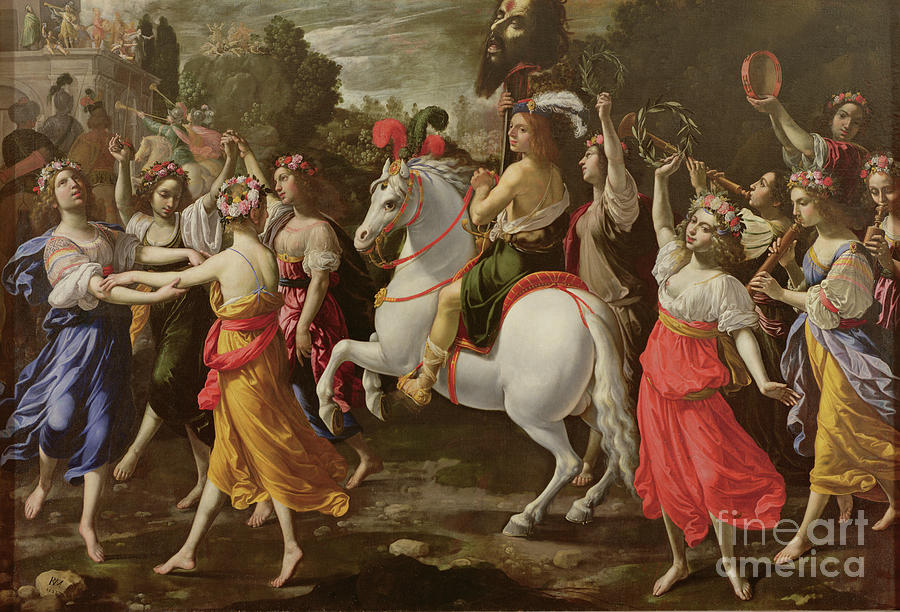 The Triumph Of David Painting By Rutilio Manetti Fine Art America