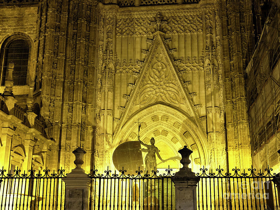 The Triumph of Faith at Night in Seville Photograph by John Rizzuto