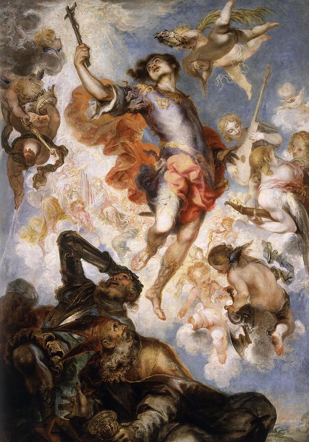 The Triumph of Saint Hermenegild, 1654, Oil on canvas, 326 cm x 228 cm, P00833. SAN HERMENEGILDO. Painting by Francisco Herrera the Younger -1627-1685-