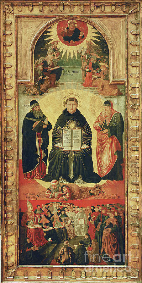 The Triumph Of St. Thomas Aquinas Painting by Benozzo Gozzoli