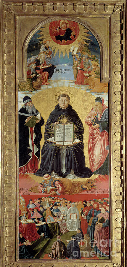 The Triumph Of St Thomas Aquinas Is Represented Surrounded By Plato And ...