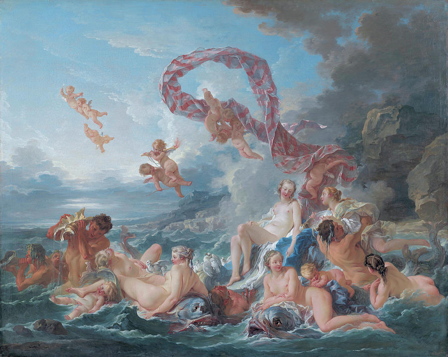 Francois Boucher Painting - The Triumph of Venus, by Francois Boucher by The Triumph of Venus