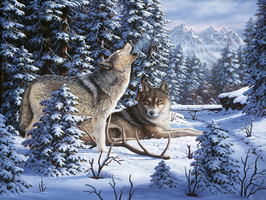 Wildlife Painting - The Trophy by R W Hedge