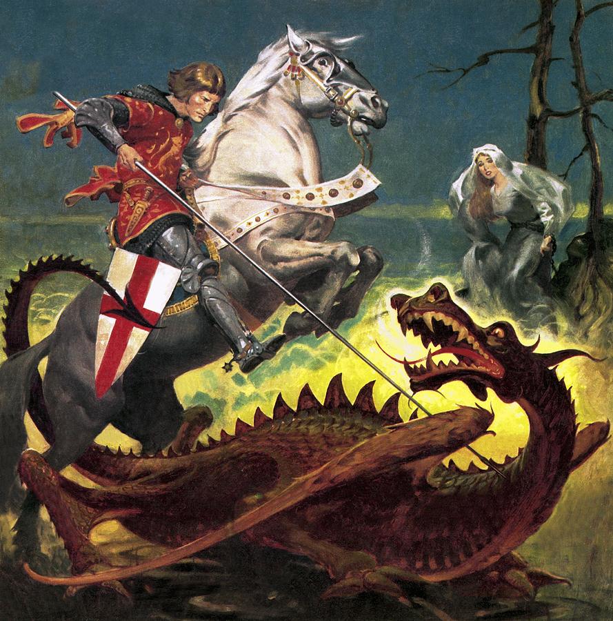 The Truth Behind The Legend St George - The Soldier Who Became A Saint Painting by English School