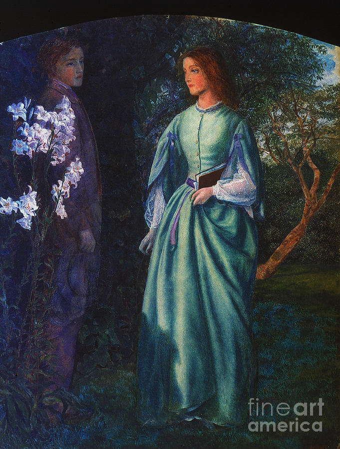The Tryst Painting by Arthur Hughes