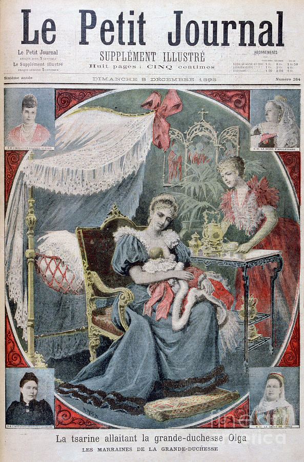 The Tsarina Nursing The Grand Duchess Drawing by Print Collector