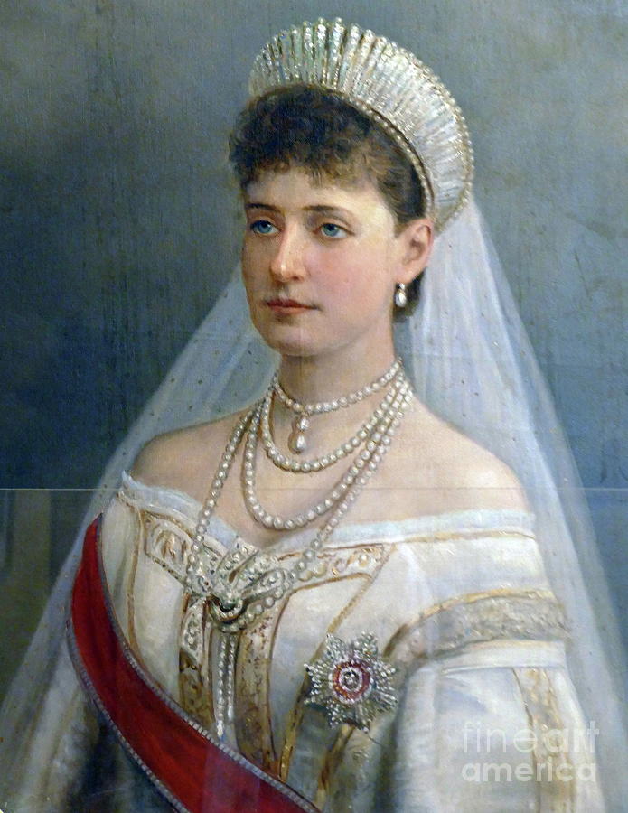 The Tsarina Of Russia, Alexandra Of Russia Painting by Russian School ...