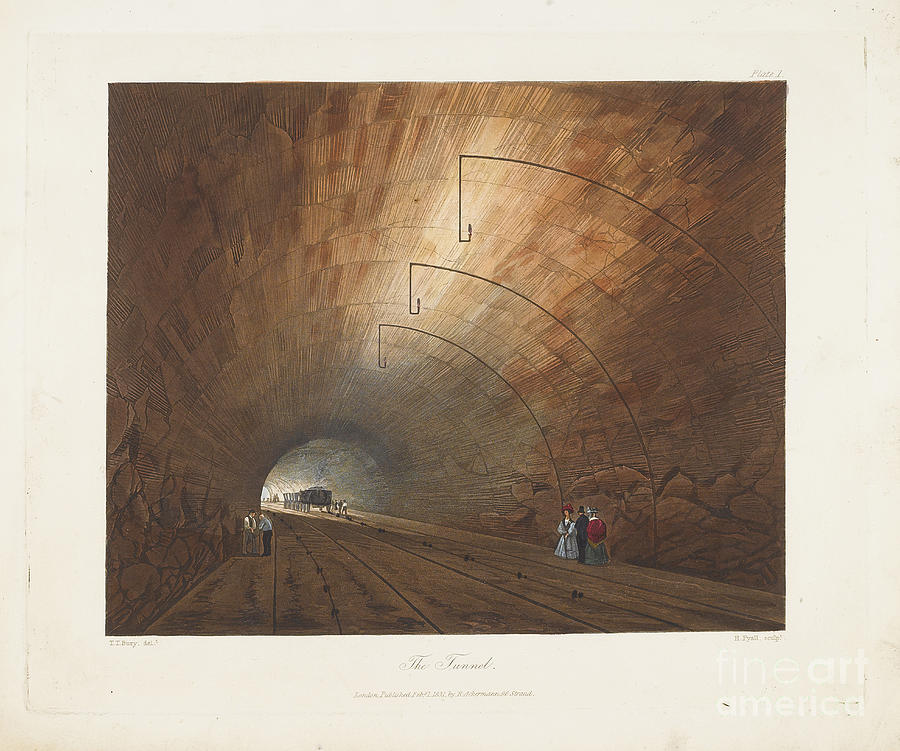 The Tunnel From Coloured Views Drawing by Heritage Images