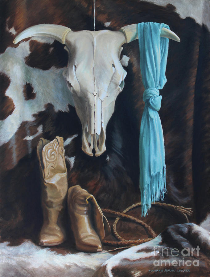 The Turquoise Scarf Painting by Rosemarie Morelli