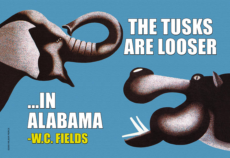 The tusks are looser in Alabama Painting by Wilbur Pierce