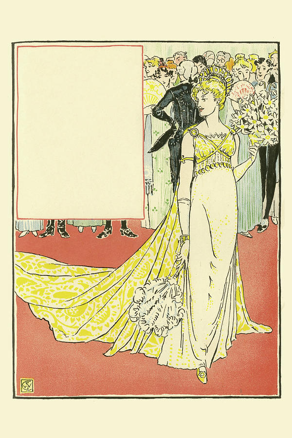 The Twelfth Day was Richly adorned in a Tiffany Gown Painting by Walter Crane