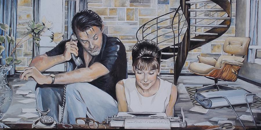 Audrey Hepburn Painting - The typewriter by Gio Stefan
