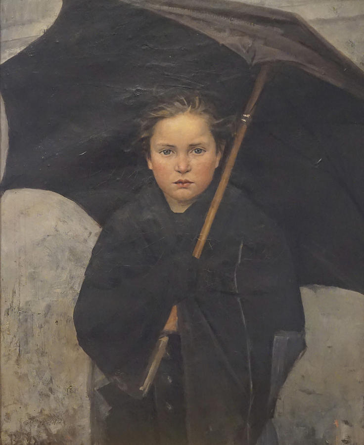 1883 Painting - The Umbrella by Marie Bashkirtseff 1883 Painting - The Umbrella by Marie Bashkirtseff