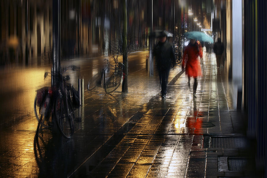 The Umbrella Won\'t Stop The Rain Photograph by Rudi Jacobs - Pixels