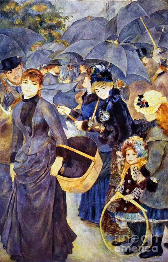 The Umbrellas, 1850 Painting by Pierre Auguster Renoir
