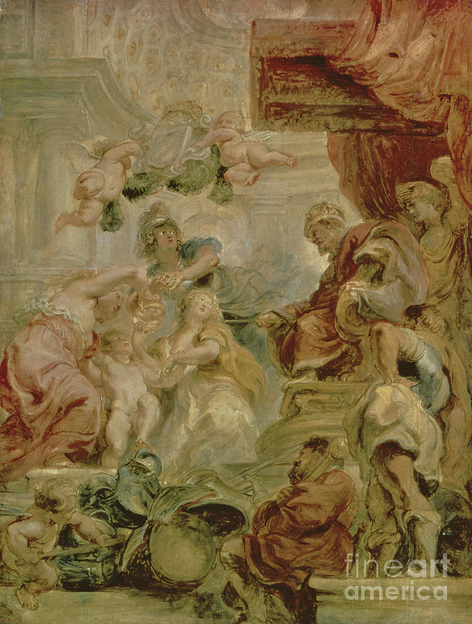Greek Painting - The Union Of The Crowns, 1630-34 by Peter Paul Rubens