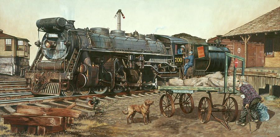 Transportation Painting - The Unwelcome Passenger by Les Ray