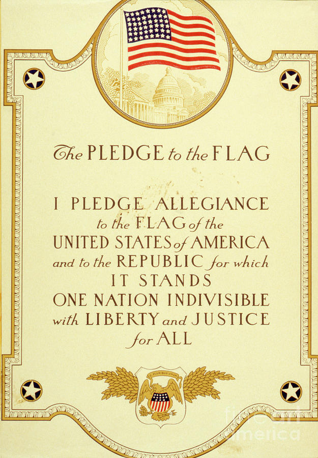 The Us Pledge Of Allegiance By Bettmann