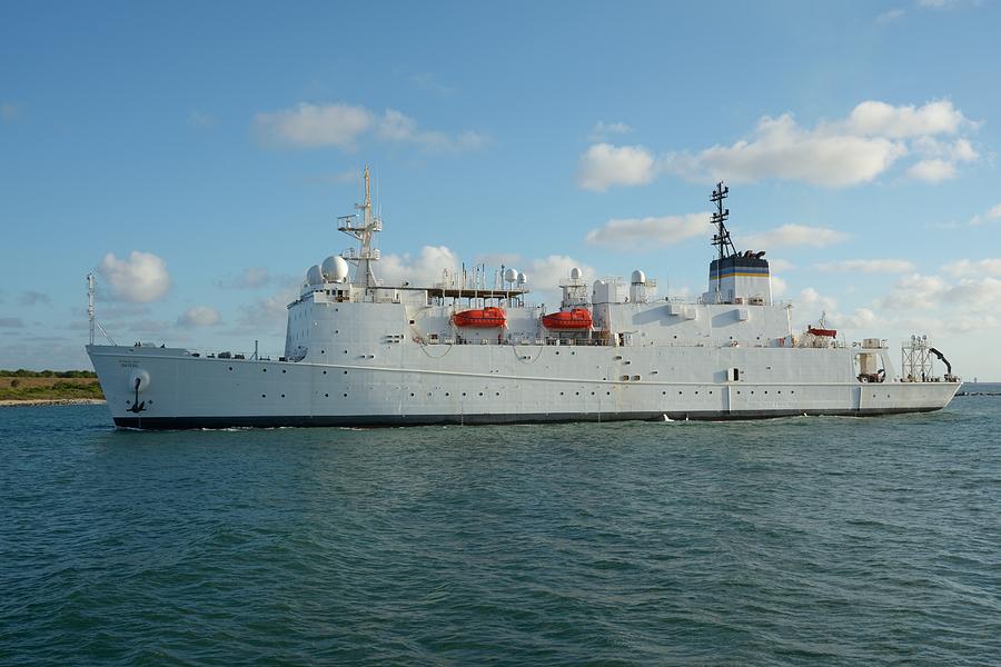 The USNS Waters enters Port Canaveral.  Photograph by Bradford Martin