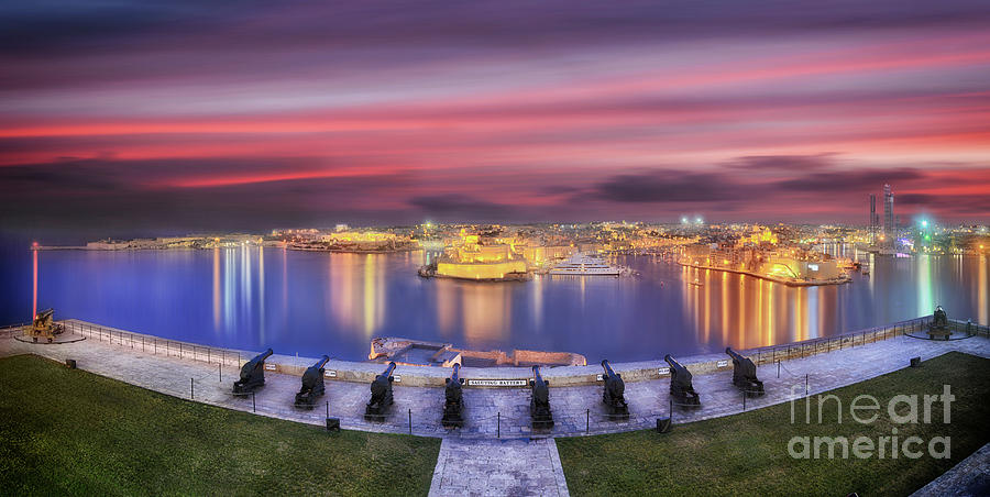 The Valletta Grand Harbour at sunset by Stephan Grixti The Valletta Grand Harbour at sunset by Stephan Grixti