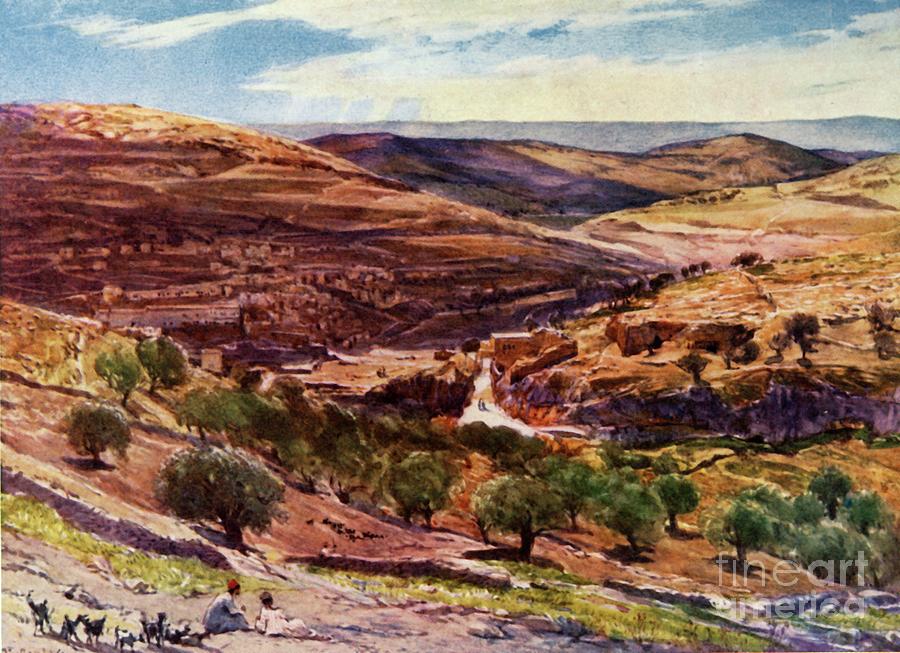The Valley Of Hinnom With The Hill Drawing by Print Collector