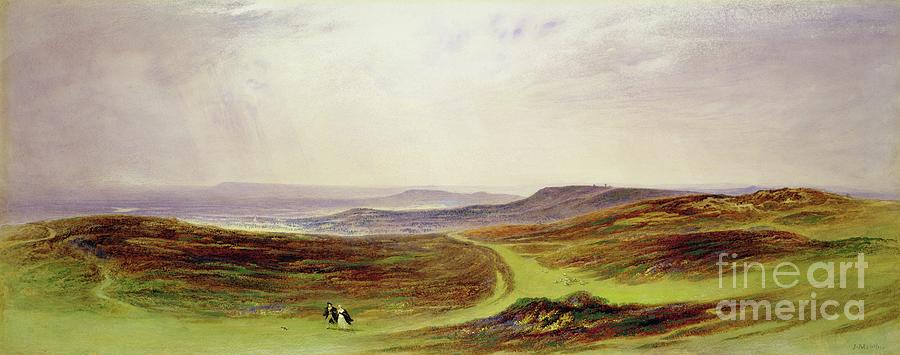 The Valley Of The Tyne, My Native Country, From Near Henshaw, 1842 Painting by John Martin