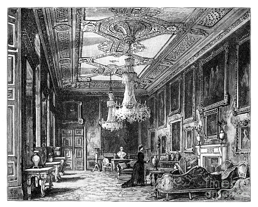 The Vandyke Room, Windsor Castle Drawing by Print Collector