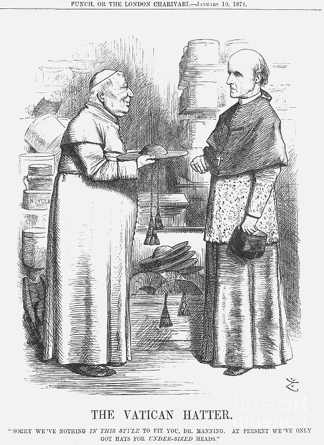 The Vatican Hatter, 1874. Artist Joseph Drawing by Print Collector