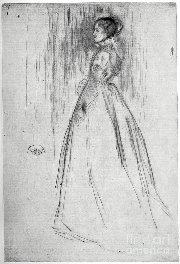 The Velvet Dress, 1873 1904.artist Drawing by Print Collector