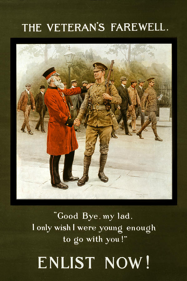 The Veterans Farewell Poster 1914 by Carlos Diaz The Veterans Farewell Poster 1914 by Carlos Diaz