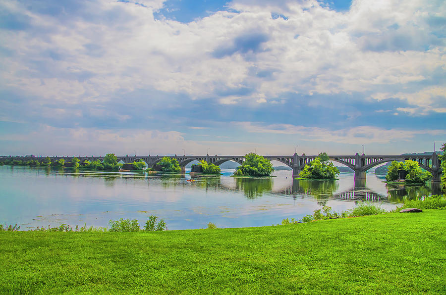 The Veterans Memorial Bridge - Susquehanna River Photograph by Bill Cannon