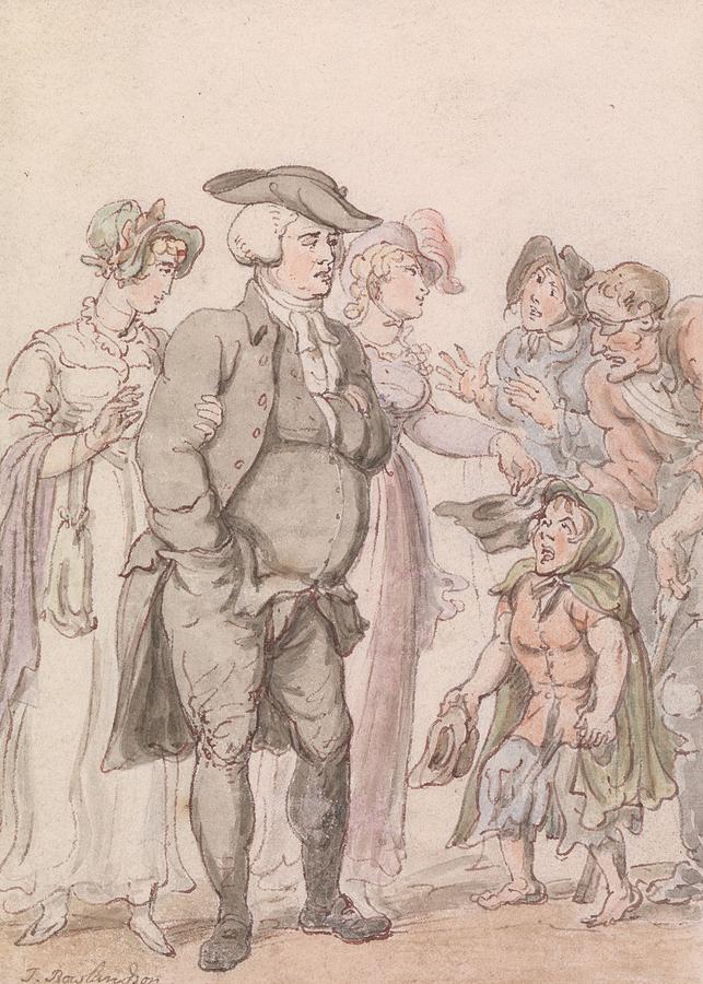 The Vicar of Wakefield - Frontispiece Drawing by Thomas Rowlandson