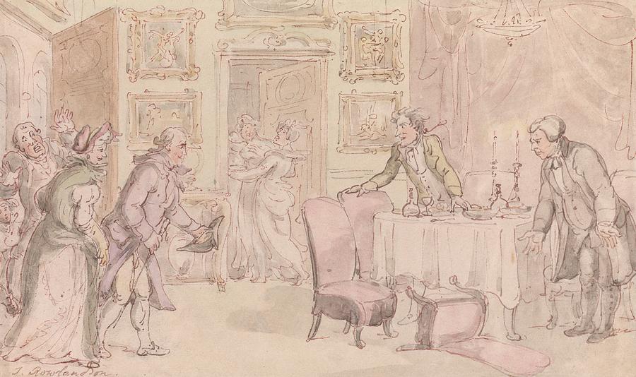 The Vicar of Wakefield - The Surprise Drawing by Thomas Rowlandson