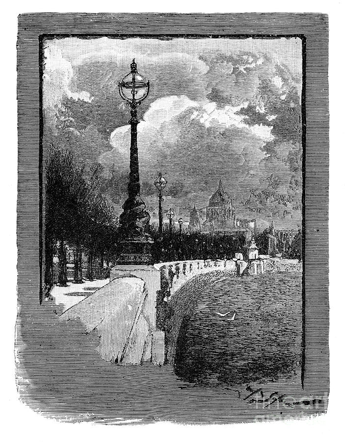 The Victoria Embankment, London Drawing by Print Collector