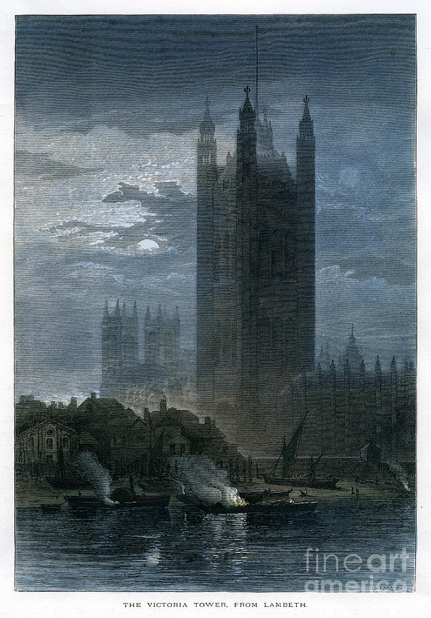 The Victoria Tower, From Lambeth Drawing by Print Collector