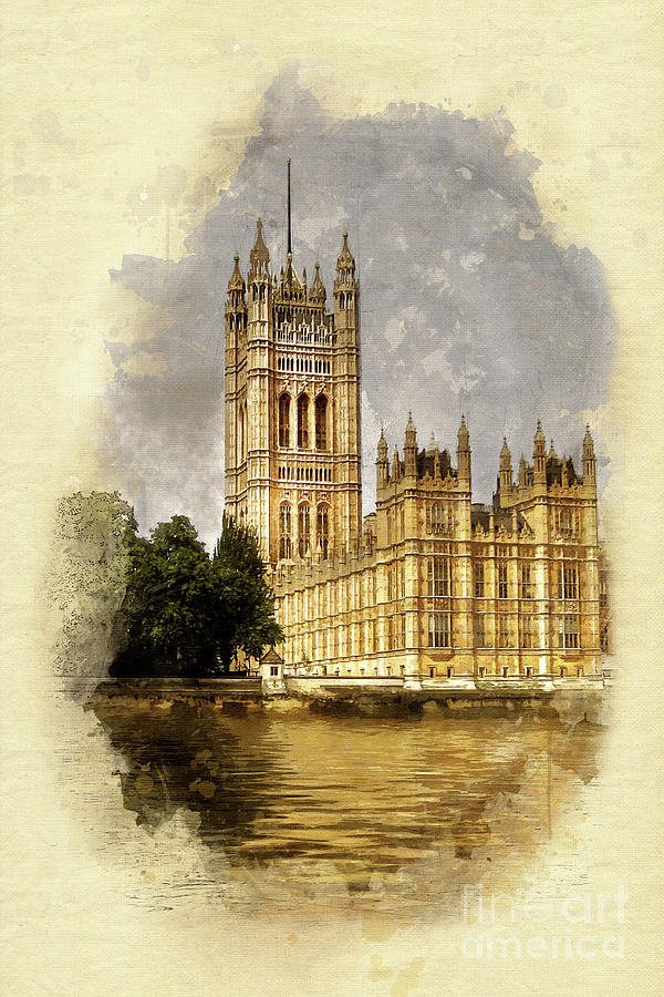 The Victoria Tower, London Painting