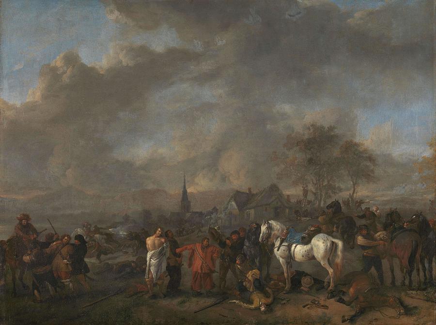 The Victory of the Peasants. Painting by Philips Wouwerman