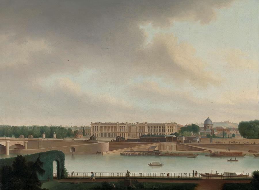 The View from the Batavian Embassy in Paris. Painting by Josephus Augustus Knip