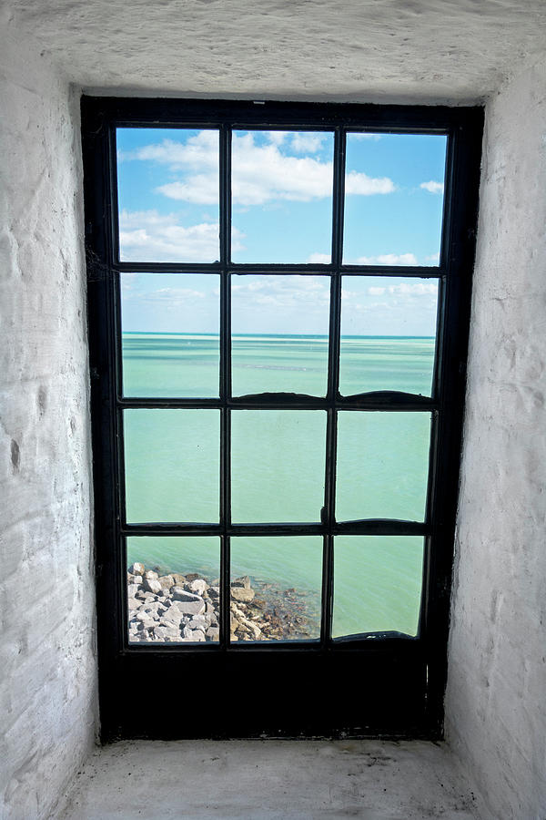 The view from the lighthouse window Bill Baggs Lighthouse Key Biscayne Florida Photograph by Toby McGuire