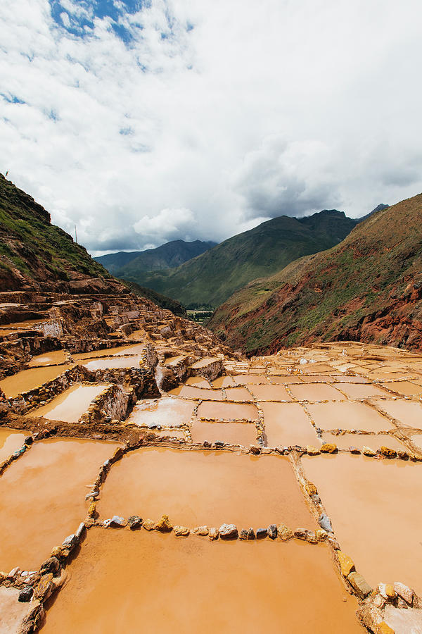 The View Of The Famous Salt Mines In Peru Photograph by Cavan Images ...