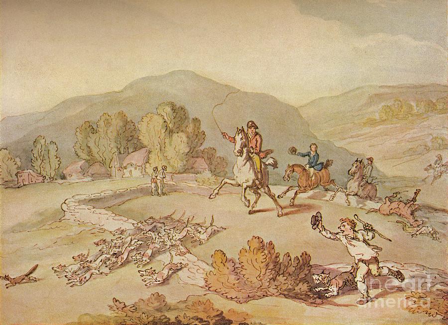 The Village Hunt Drawing by Print Collector