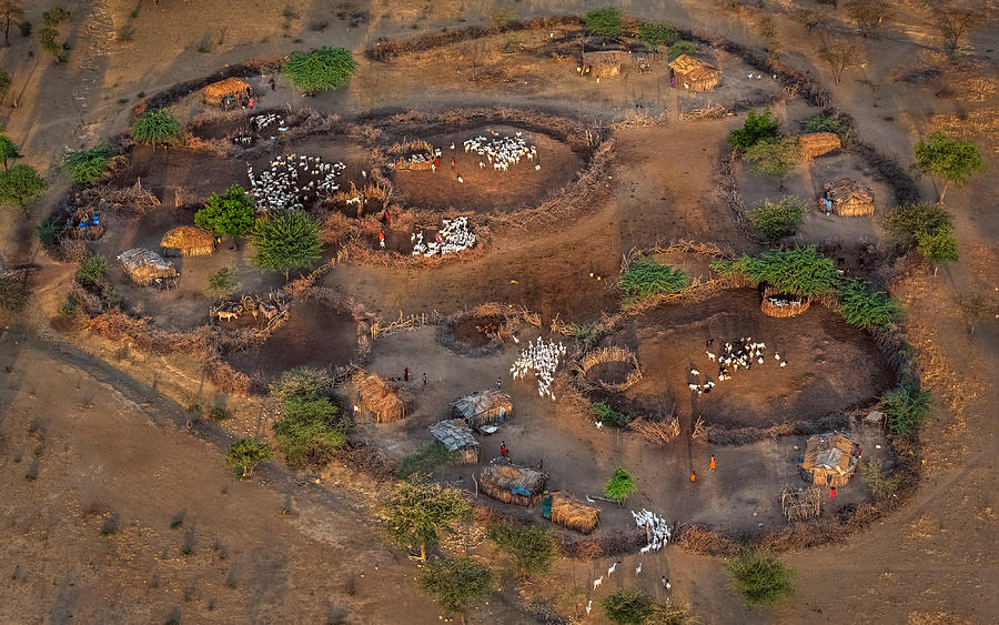 The Village Of Maasai Mara II Photograph by John J. Chen