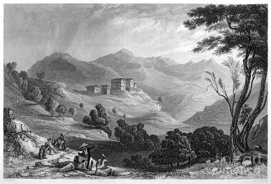 The Village Of Naree, India Drawing by Print Collector