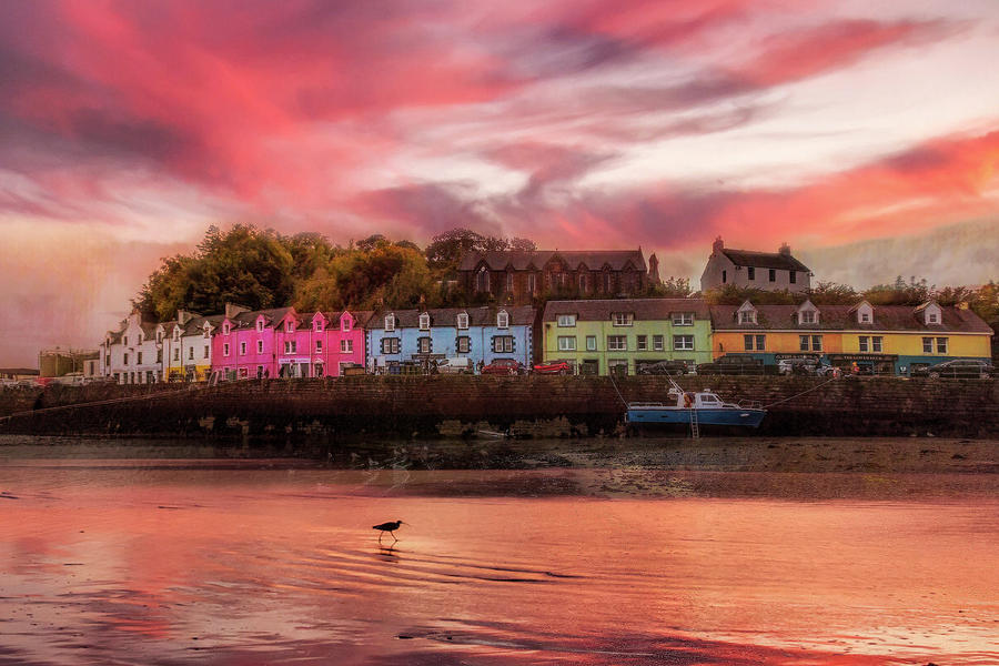 The Village of Portree Scotland at Sunset Photograph by Debra and Dave Vanderlaan