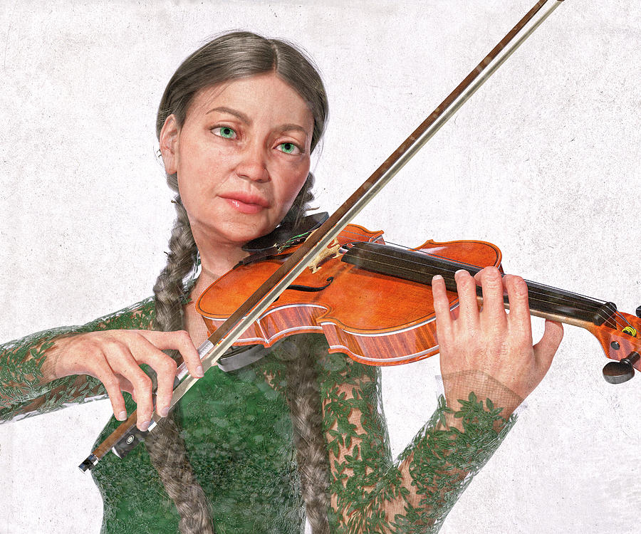 The Violin Mother Digital Art by Betsy Knapp - Fine Art America