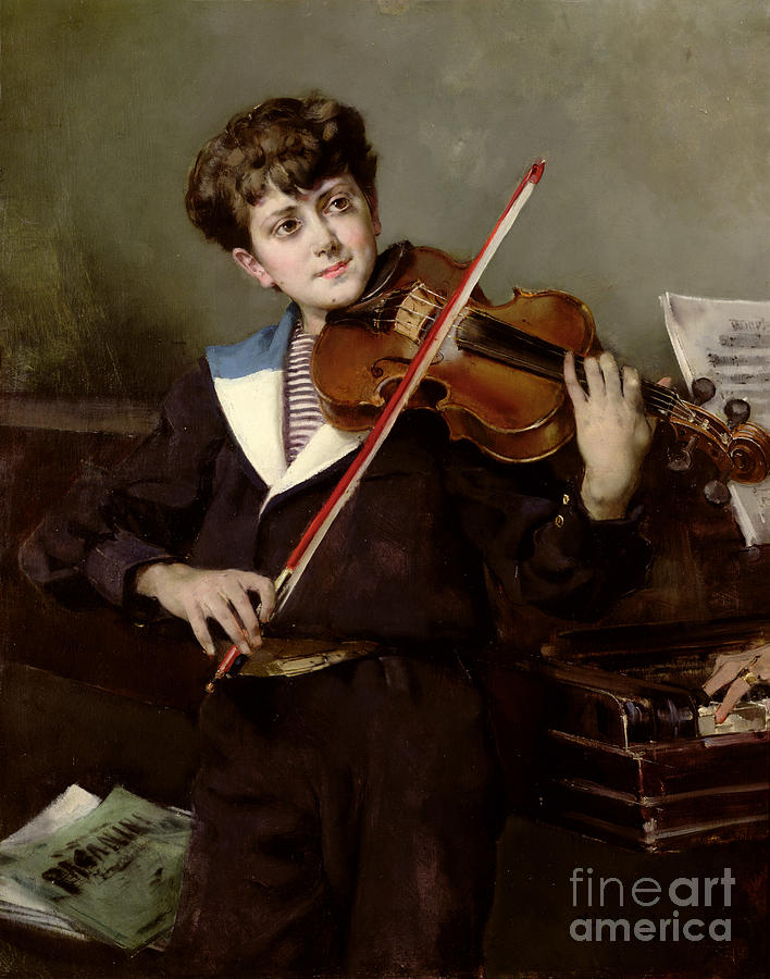 The Violinist Painting by Harry Humphrey Moore