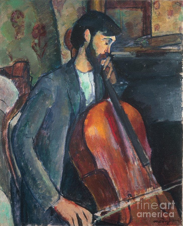 The Violoncello Player Drawing by Heritage Images