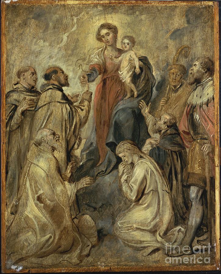 The Virgin And Child Of The Rosary Painting by Peter Paul Rubens