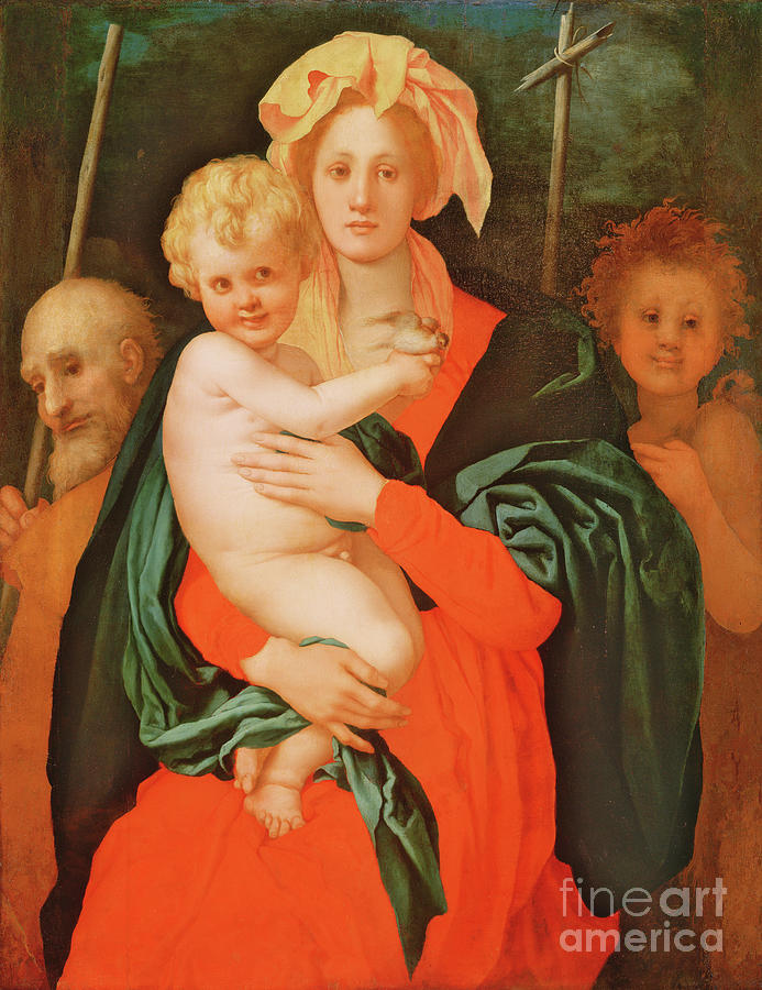 The Virgin And Child With St. Joseph And John The Baptist, 1521-27 Painting by Jacopo Pontormo